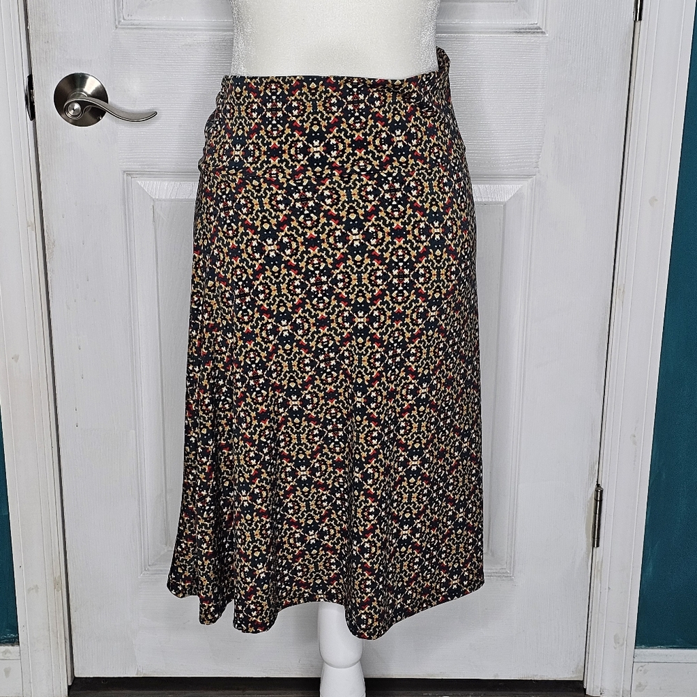 LuLaRoe Multicolor Patterned A-Line Skirt